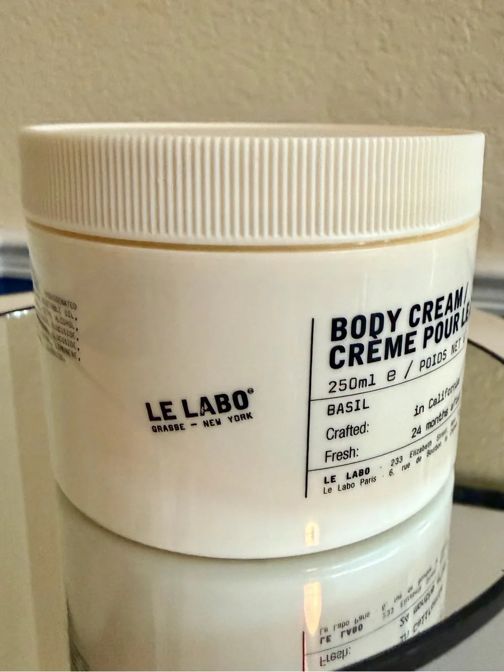 Le Labo Body Cream Basil 8.3oz /250ml Full Size Brand New